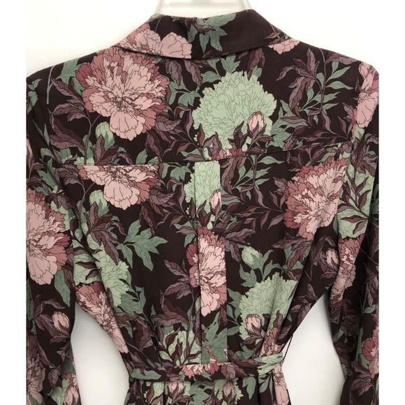 Nanette Lepore Women's Long Sleeve Print Wide Body Pleated Dress Sz 12 * ND09 - Picture 5 of 7